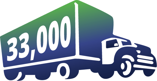 Truck icon with 5,000 written on the side